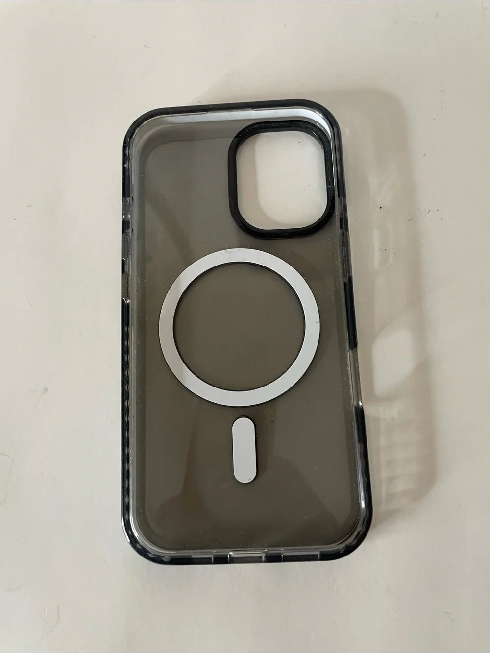 Clear MagSafe-Compatible Phone Case with Black Frame